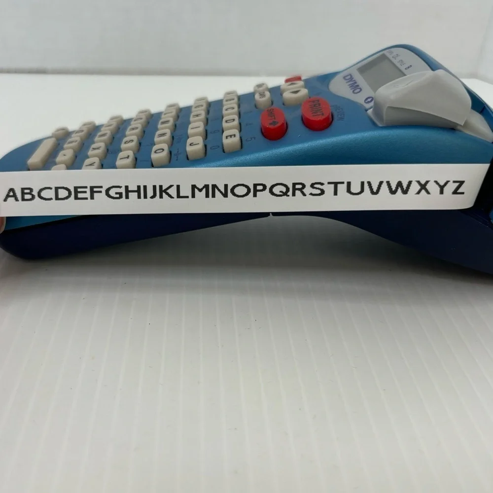 Dymo Letratag Label Maker Handheld Portable Electronic Blue Used Works w/tape